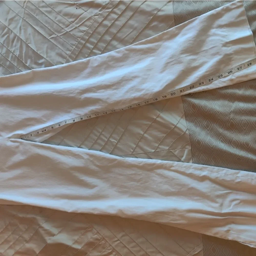 KENNETH Cole New York vintage white ankle length pants satin waist band sz 4 y2k